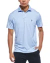 Tailorbyrd Mini Dot Printed Performance Shirt In Blue