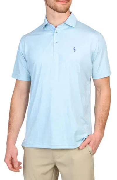Tailorbyrd Mini Houndstooth Performance Polo In Dove White