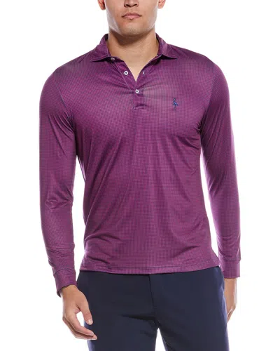 Tailorbyrd Mini Houndstooth Performance Polo Shirt In Animal Print