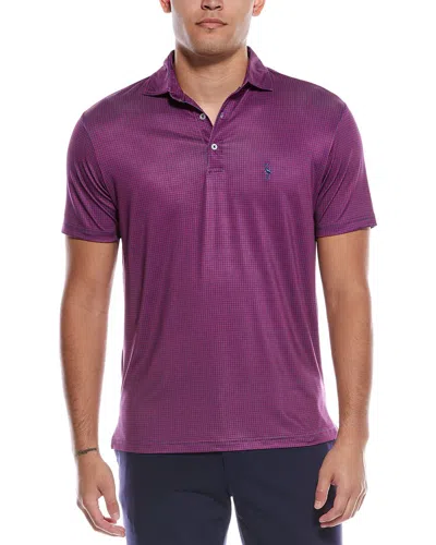Tailorbyrd Mini Houndstooth Performance Polo Shirt In Animal Print