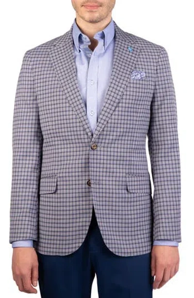 Tailorbyrd Mini Plaid Melange Sport Coat In Purple