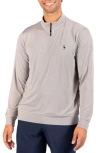 Tailorbyrd Mini Stripe Performance Quarter Zip Pullover In Black
