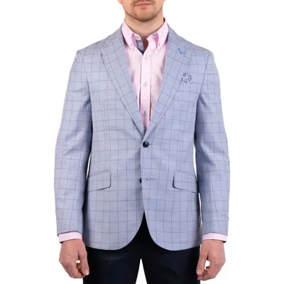 Tailorbyrd Mini Windowpane Sport Coat In Blue