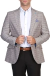 Tailorbyrd Mini Windowpane Sport Coat In Khaki