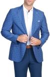 Tailorbyrd Mini Windowpane Sport Coat In Blue