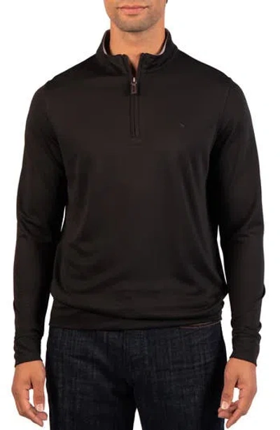 Tailorbyrd Modal Blend Quarter Zip Polo In Animal Print