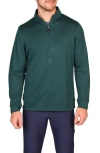 Tailorbyrd Modal Blend Quarter Zip Polo In Green