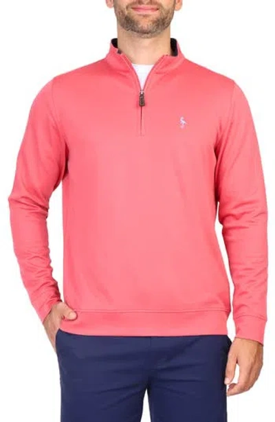Tailorbyrd Modal Blend Quarter Zip Pullover In Paprika