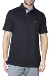 Tailorbyrd Luxe Modal Blend Polo In Black