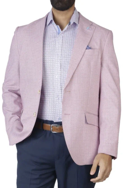 Tailorbyrd Modern Fit Mini Shadow Plaid Sport Coat In Dust Rose