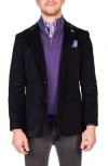 Tailorbyrd Modern Fit Solid Fine Wale Corduroy Sport Coat In Blue