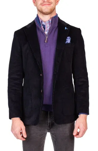 Tailorbyrd Modern Fit Solid Fine Wale Corduroy Sport Coat In Blue