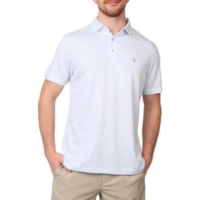 Tailorbyrd Modern Fit Stripe Piqué Polo In Blue