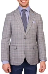 Tailorbyrd Modern Fit Textured Shadow Plaid Sport Coat In Gray