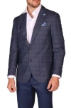 Tailorbyrd Modern Fit Windowpane Sport Coat In Blue