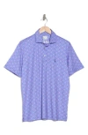 Tailorbyrd Mosaic Floral Performance Polo