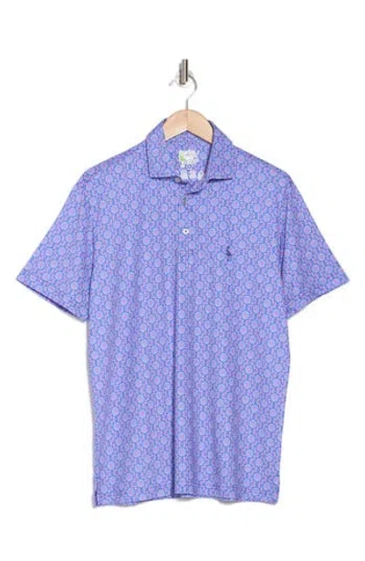 Tailorbyrd Mosaic Floral Performance Polo