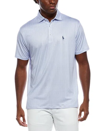 Tailorbyrd Multi Dots Printed Performance Polo Shirt In Blue