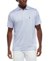 Tailorbyrd Multi Dots Printed Performance Polo Shirt In Blue