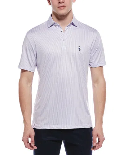 Tailorbyrd Multi Dots Printed Performance Polo Shirt In White