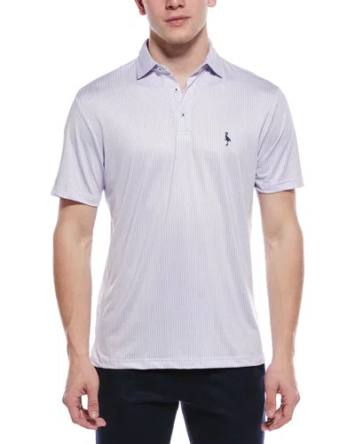Tailorbyrd Multi Dots Printed Performance Polo Shirt In White