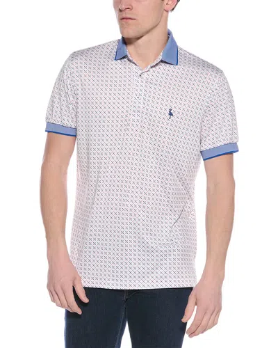 Tailorbyrd Multi Geo Performance Polo Shirt In White