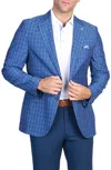 Tailorbyrd Mini Windowpane Sport Coat In Blue