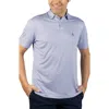 Tailorbyrd Nested Diamond Print Performance Polo In Blue