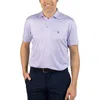 Tailorbyrd Nested Diamond Print Performance Polo In Purple