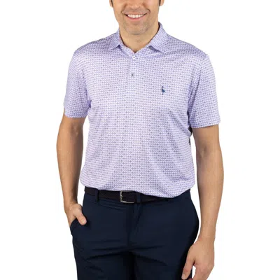 Tailorbyrd Nested Diamond Print Performance Polo In Purple