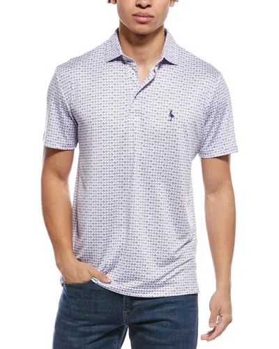 Tailorbyrd Nested Diamond Printed Performance Polo Shirt In Multi