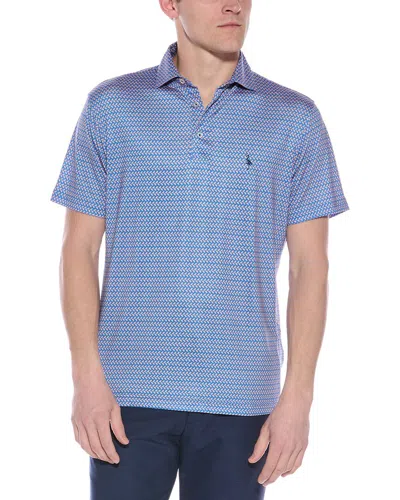 Tailorbyrd Orange Slices Performance Polo Shirt In Blue