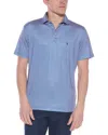 Tailorbyrd Orange Slices Performance Polo Shirt In Blue