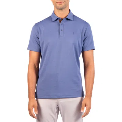 Tailorbyrd Ottoman Performance Polo In Gray Blue