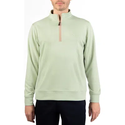 Tailorbyrd Ottoman Quarter Zip Sweater In Green