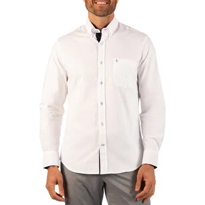 Tailorbyrd Oxford Cotton Button-down Shirt In White