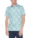 Shop Tailorbyrd Palm Trees Performance Polo Shirt In Blue