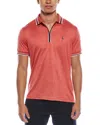 Tailorbyrd Perforated Mesh Performance Polo Shirt In Red