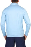 Tailorbyrd Perforated Performance Quarter Zip Golf Pullover In Light Blue
