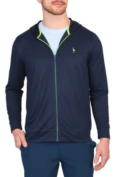 Tailorbyrd Perforated Performance Quarter Zip Golf Pullover In Navy