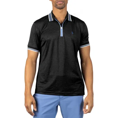 Tailorbyrd Performance Mesh Polo In Black