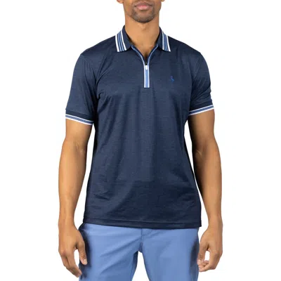 Tailorbyrd Performance Mesh Polo In Blue