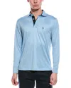 Tailorbyrd Performance Mesh Polo Shirt In Blue