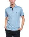Tailorbyrd Performance Mesh Polo Shirt In Blue