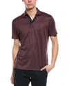 Tailorbyrd Performance Mesh Polo Shirt In Brown