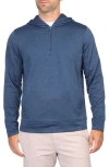 Tailorbyrd Performance Quarter Zip Hoodie In Indigo Blue
