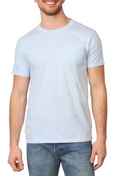 Tailorbyrd Pigment Dyed Pocket T-shirt In Lt Blue