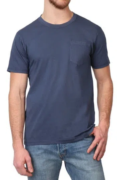 Tailorbyrd Pigment Dyed Pocket T-shirt In Navy