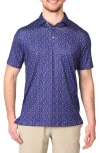 Tailorbyrd Pin Flags Performance Golf Polo In Navy