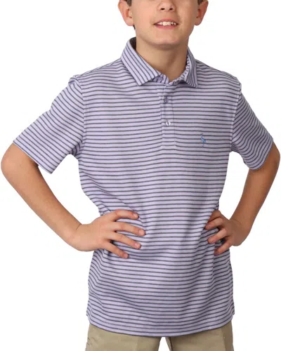Tailorbyrd Kids'  Pique Polo Shirt In Purple